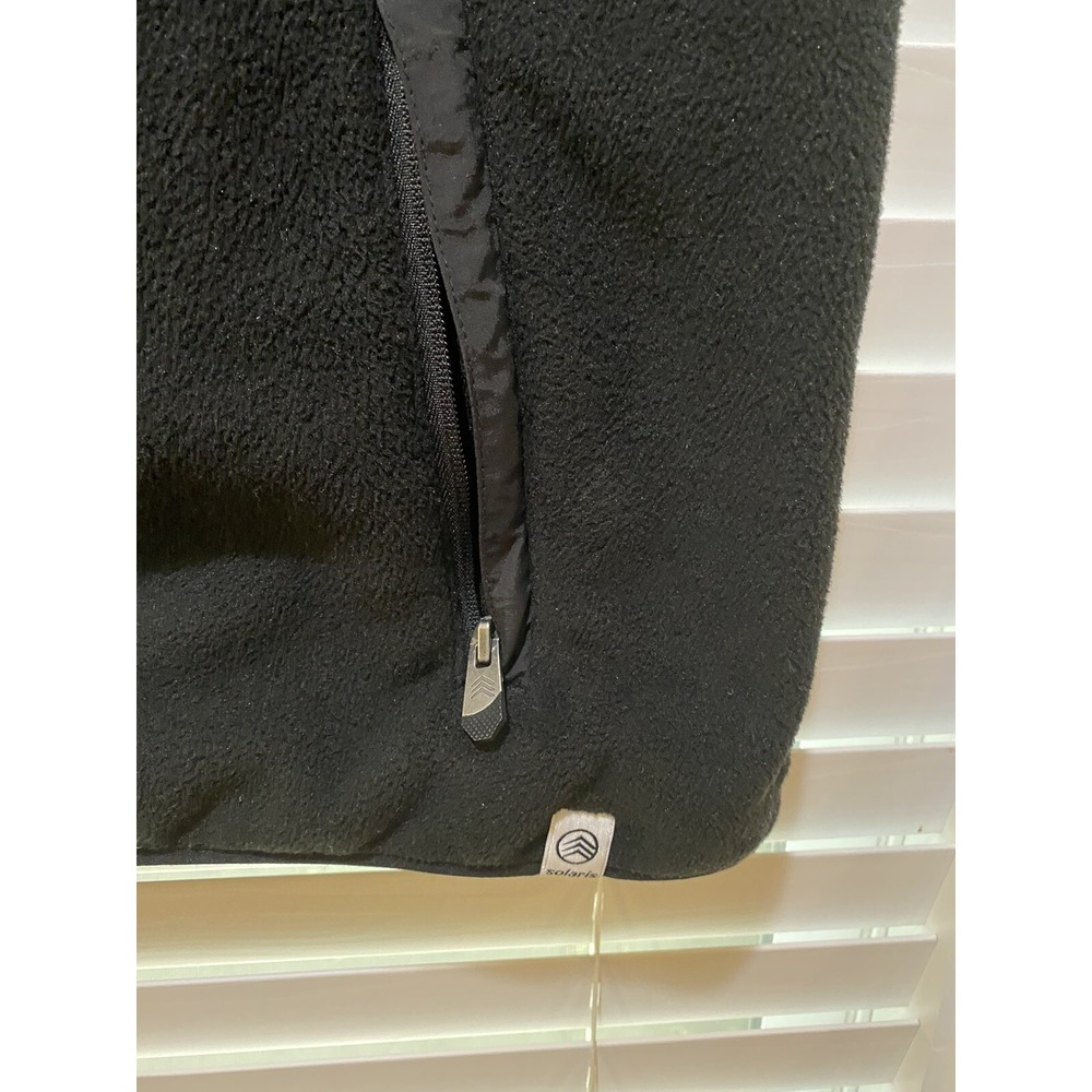 Solaris Mens Full Zip Fleece Vest Black Mock Neck L - Picture 4 of 7